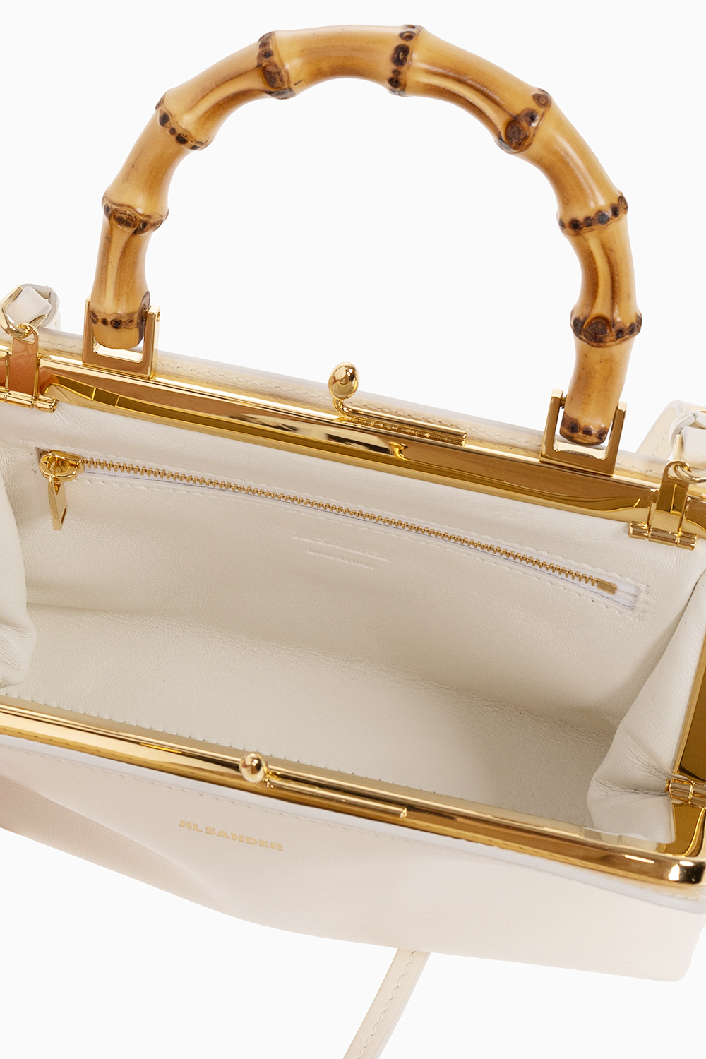 Cream 'Goji Bamboo Mini' shoulder bag JIL SANDER - Vitkac GB